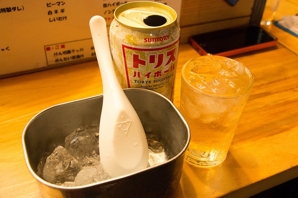 缶のハイボール・かちわり（氷）